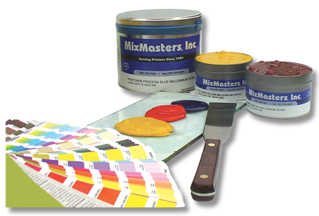 ink cans pantone book